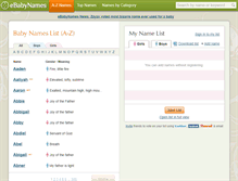 Tablet Screenshot of ebabynames.com
